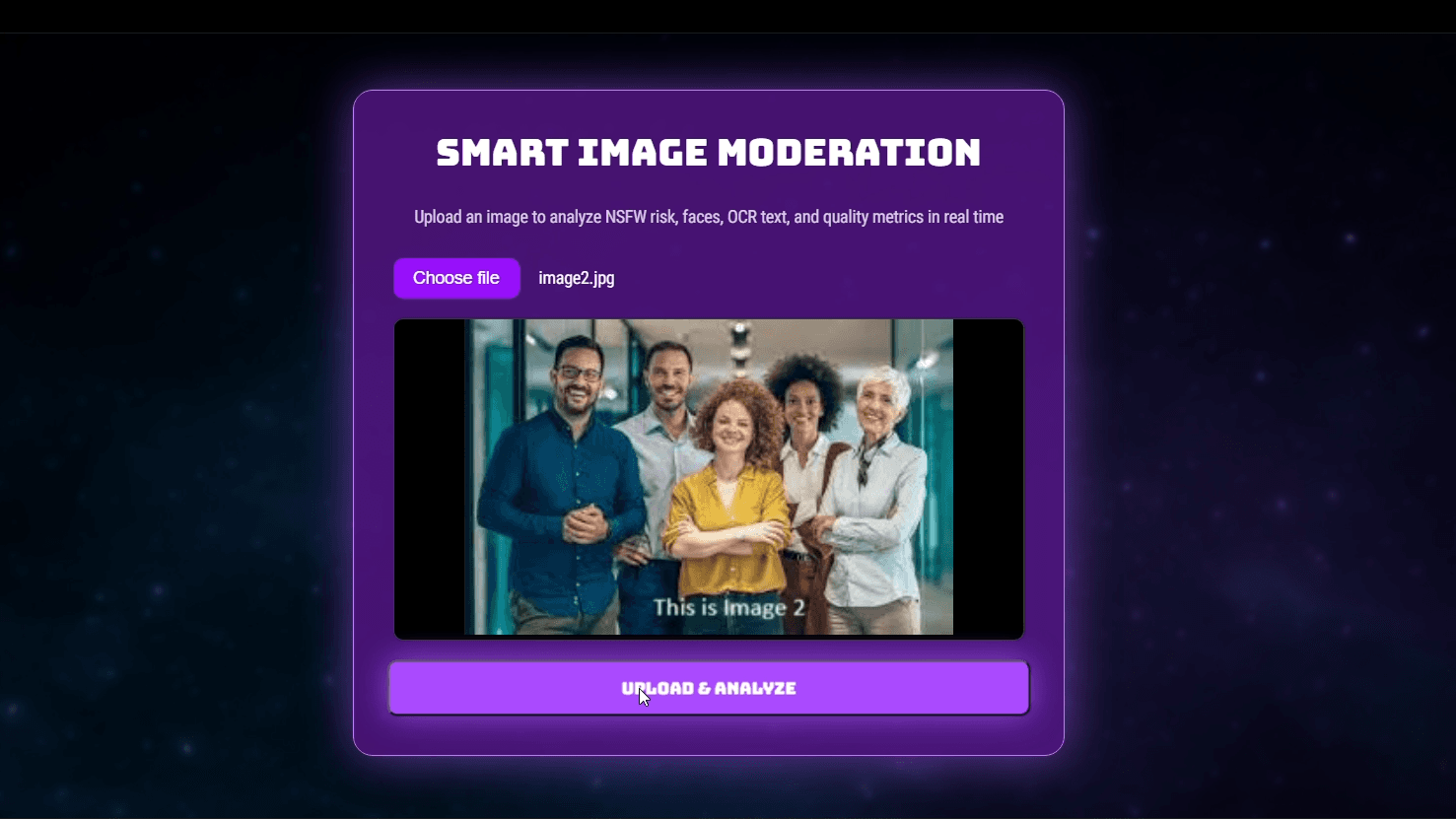 Smart Image Moderation API
